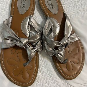Born Pewter Leather Sandals